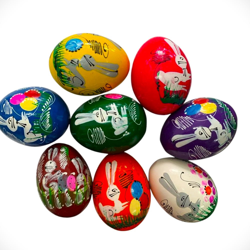 Oua Pictate Manual, Multicolore, din Lemn