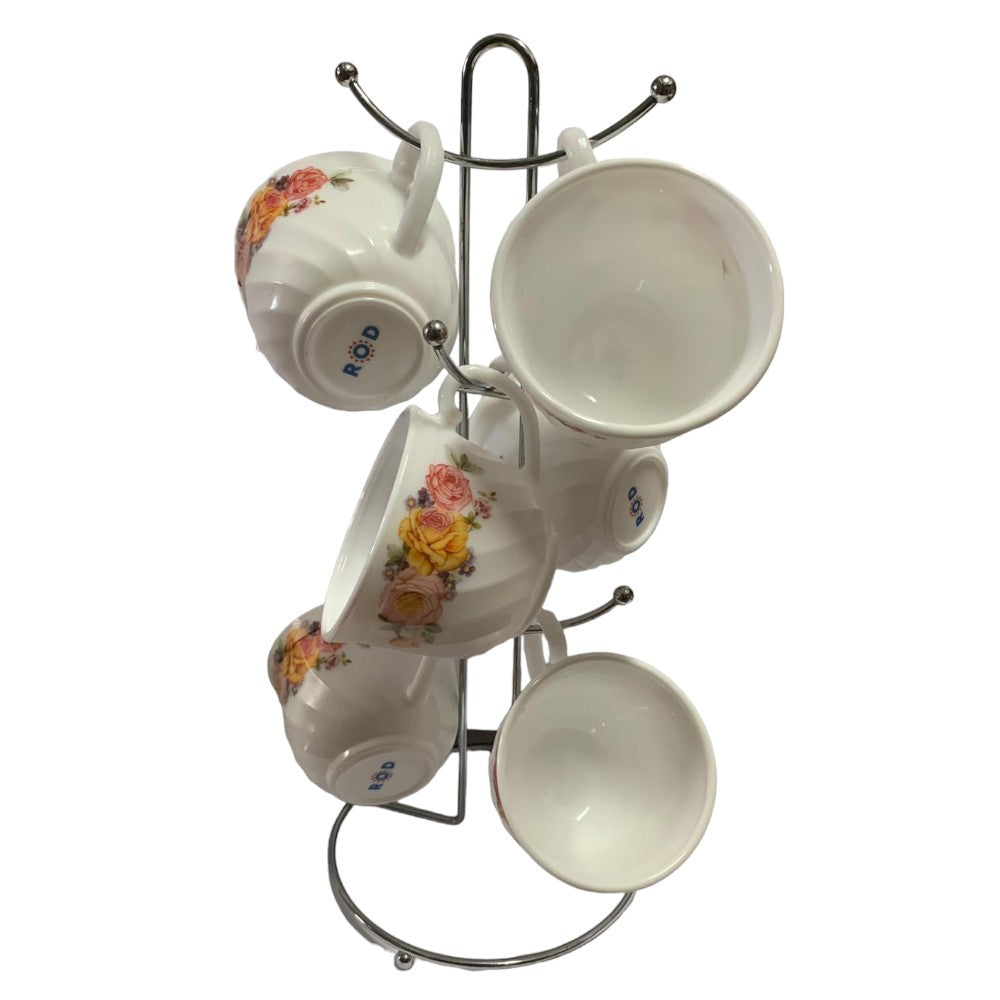 Set cu 6 Cesti / 6 Cani si Suport Metalic