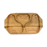 Platou cu 3 Compartimente din lemn 46x26