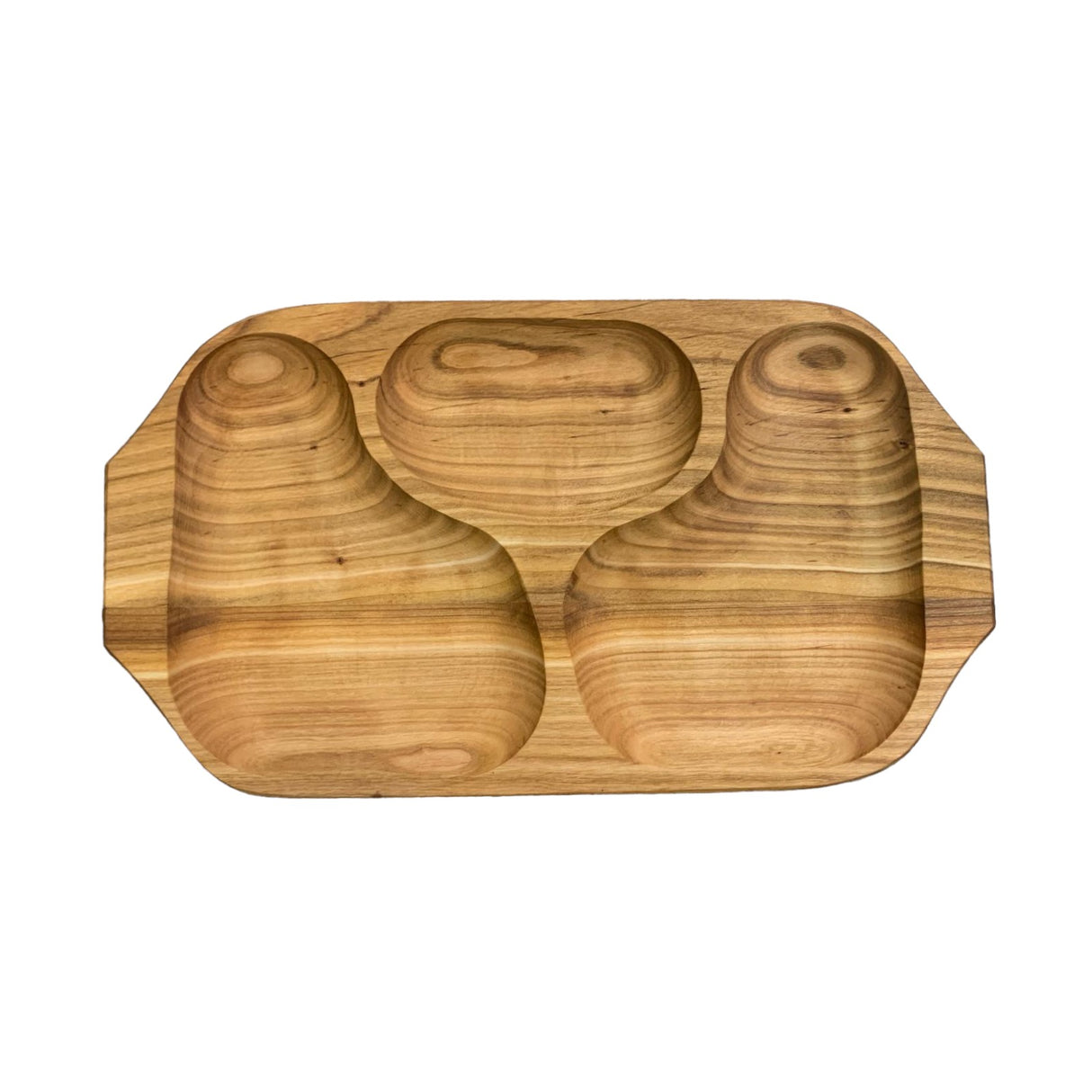 Platou cu 3 Compartimente din lemn,46x26 cm