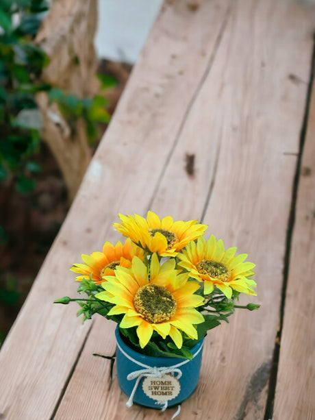 Ghiveci decorativ floarea soarelui - Home sweet home