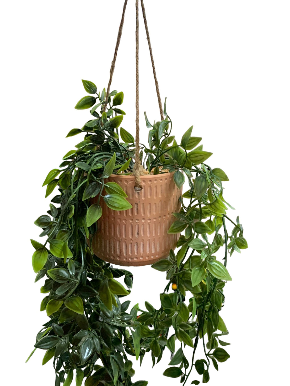 Ghiveci suspendat din Ceramica cu Planta Curgatoare artificiala