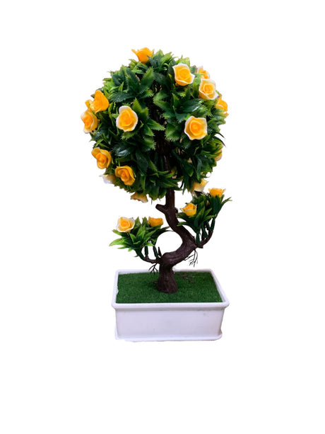 Bonsai artificial cu flori , Trandafiri , 27x12 cm