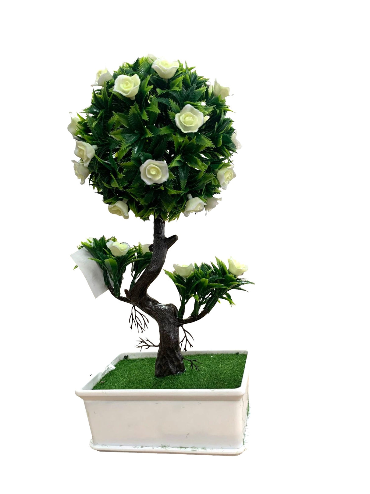 Bonsai artificial cu flori, Trandafiri, 27x12 cm