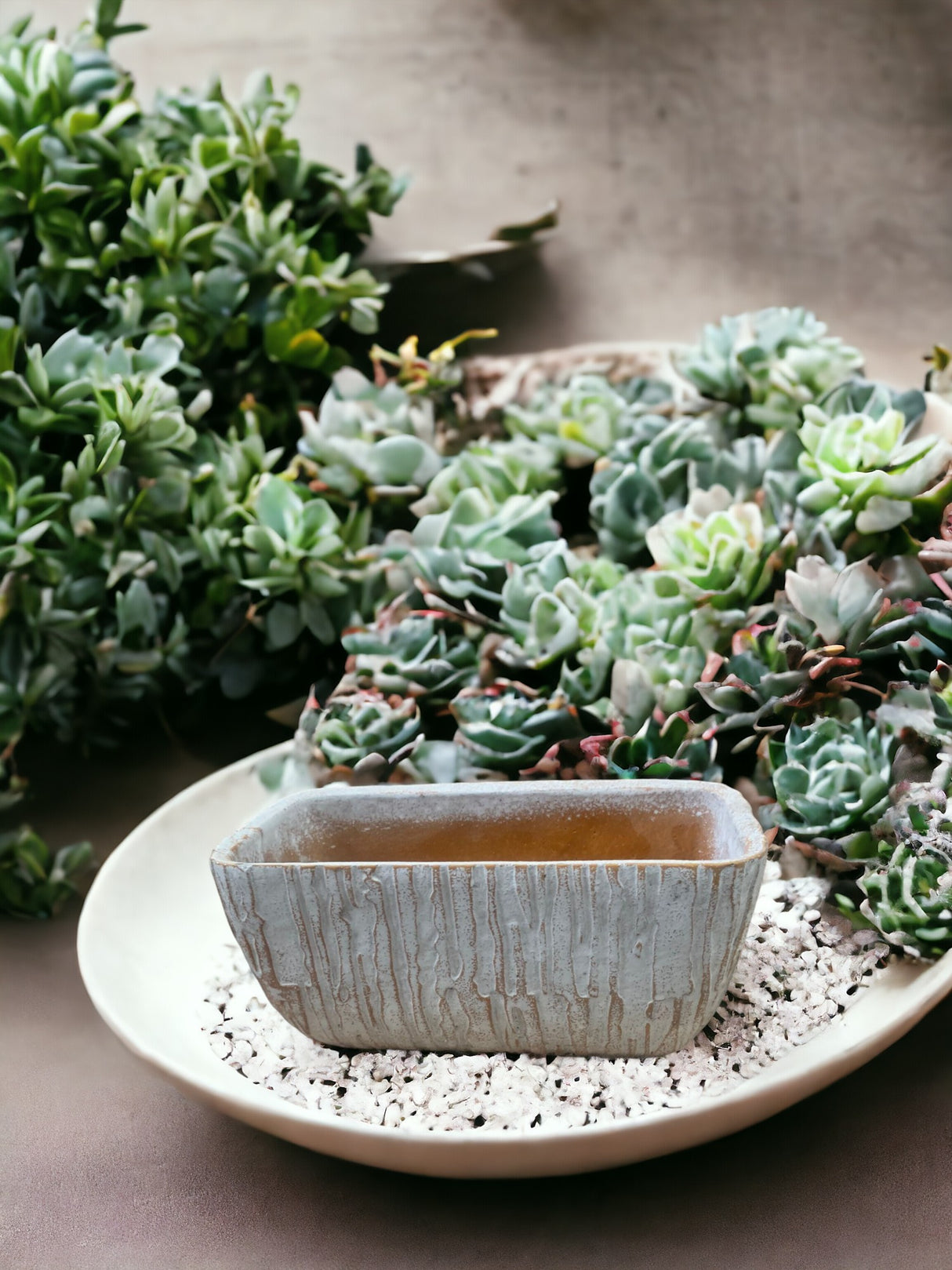 Mini jardiniera, Piatra, 23x11 cm