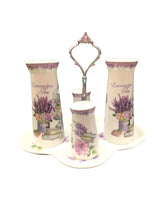 Set oliviera, 4 piese, Ceramica, Model Floral