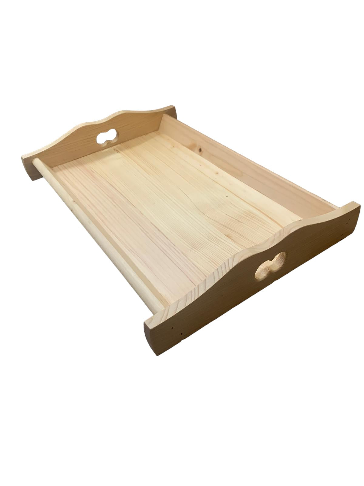 Tava servire din lemn de brad cu Manere , 44x28x4 cm