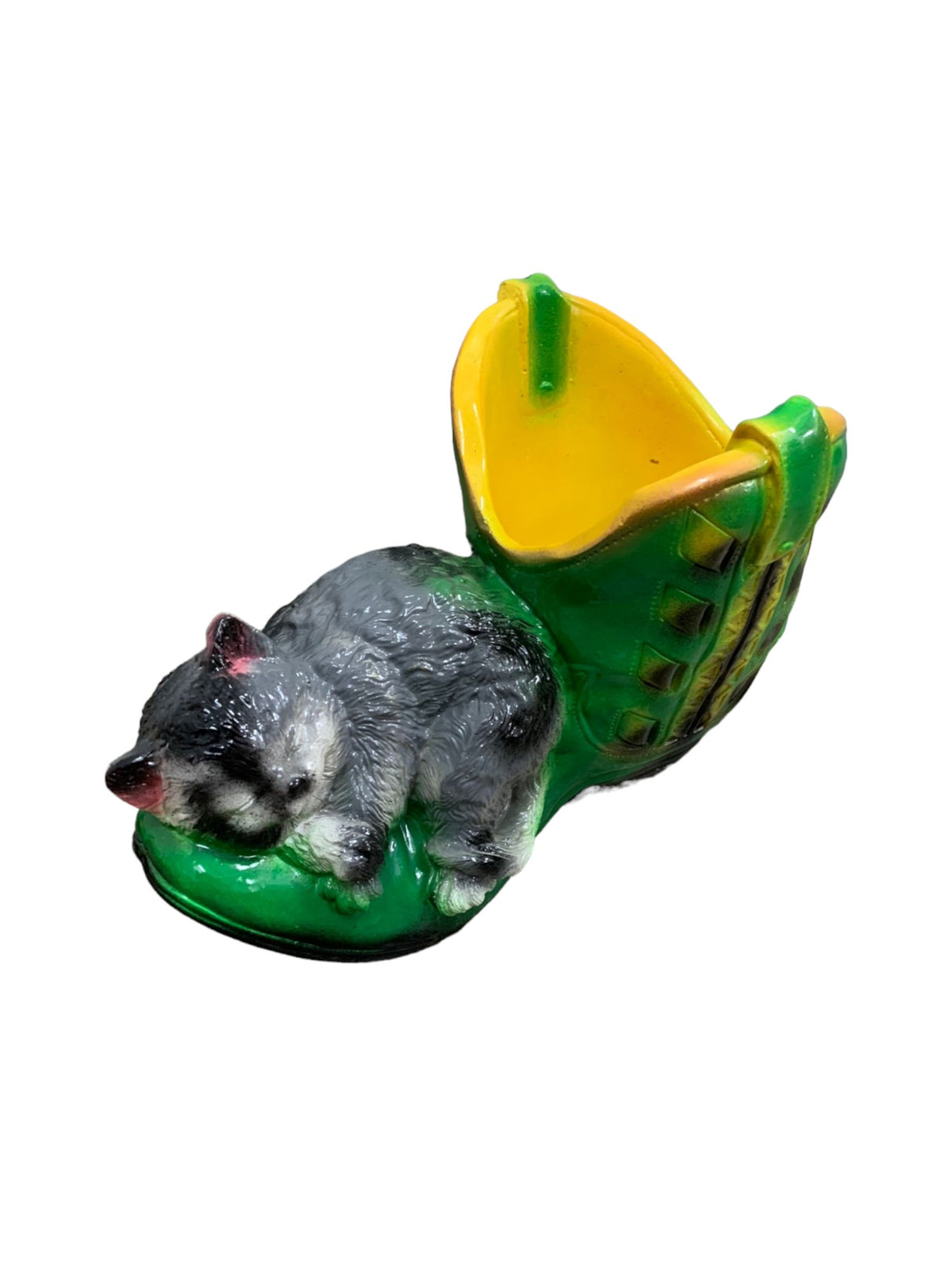 Ghiveci Bocanc cu Pisica,Polirasina,28x16x20 cm