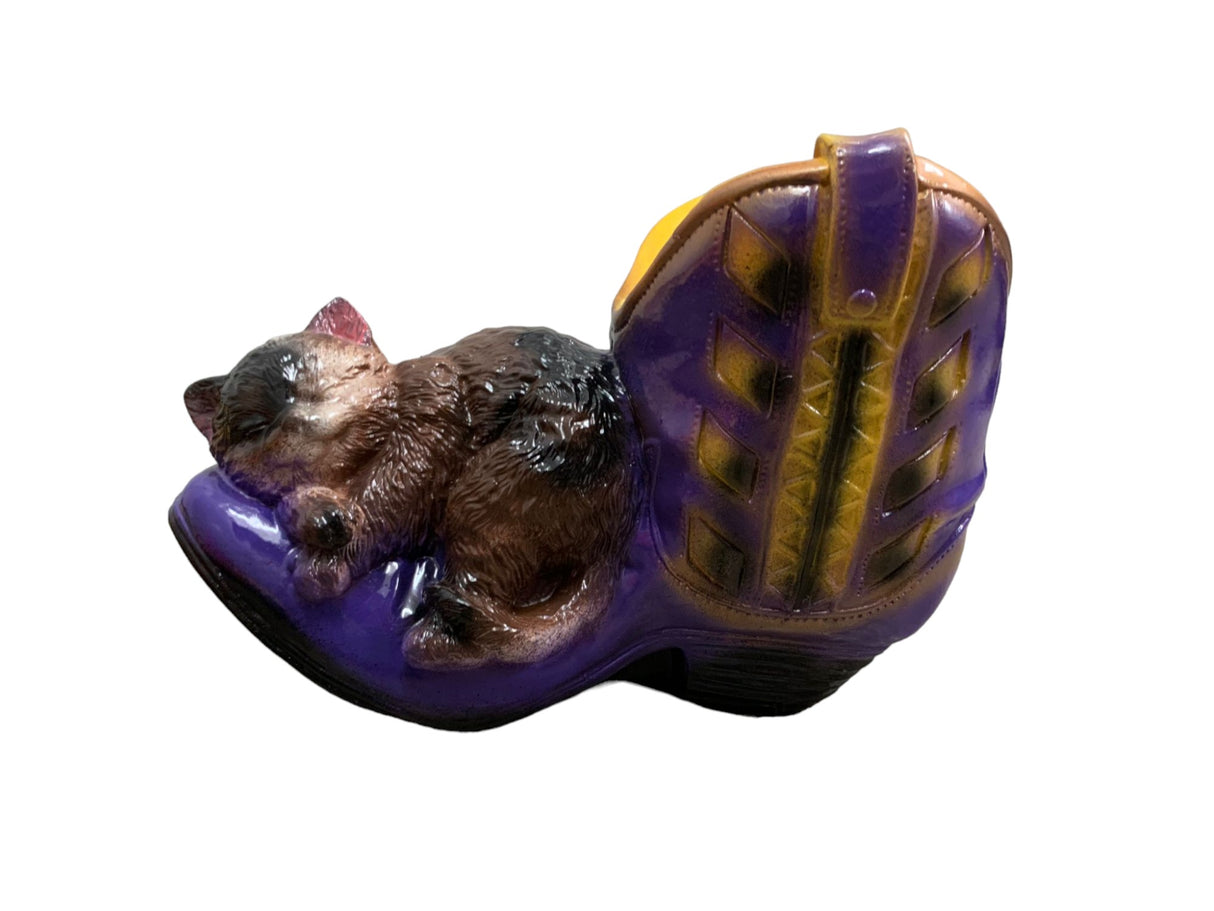 Ghiveci Bocanc cu Pisica,Polirasina,28x16x20 cm