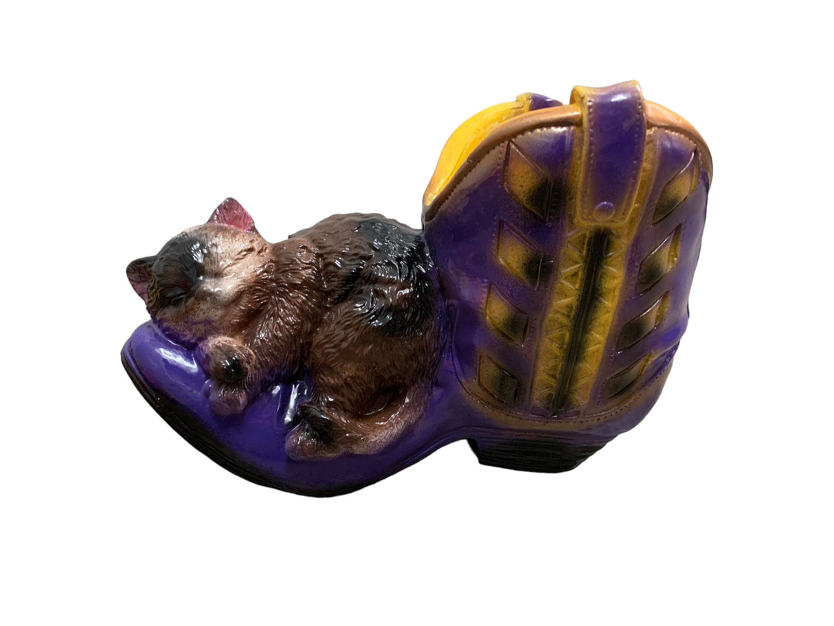 Ghiveci Bocanc cu Pisica,Polirasina,28x16x20 cm