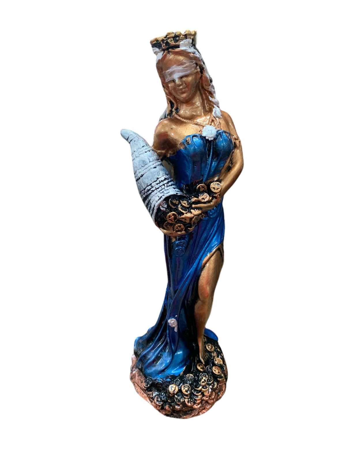 Statueta Zeita Norocului Fortuna, Rasina