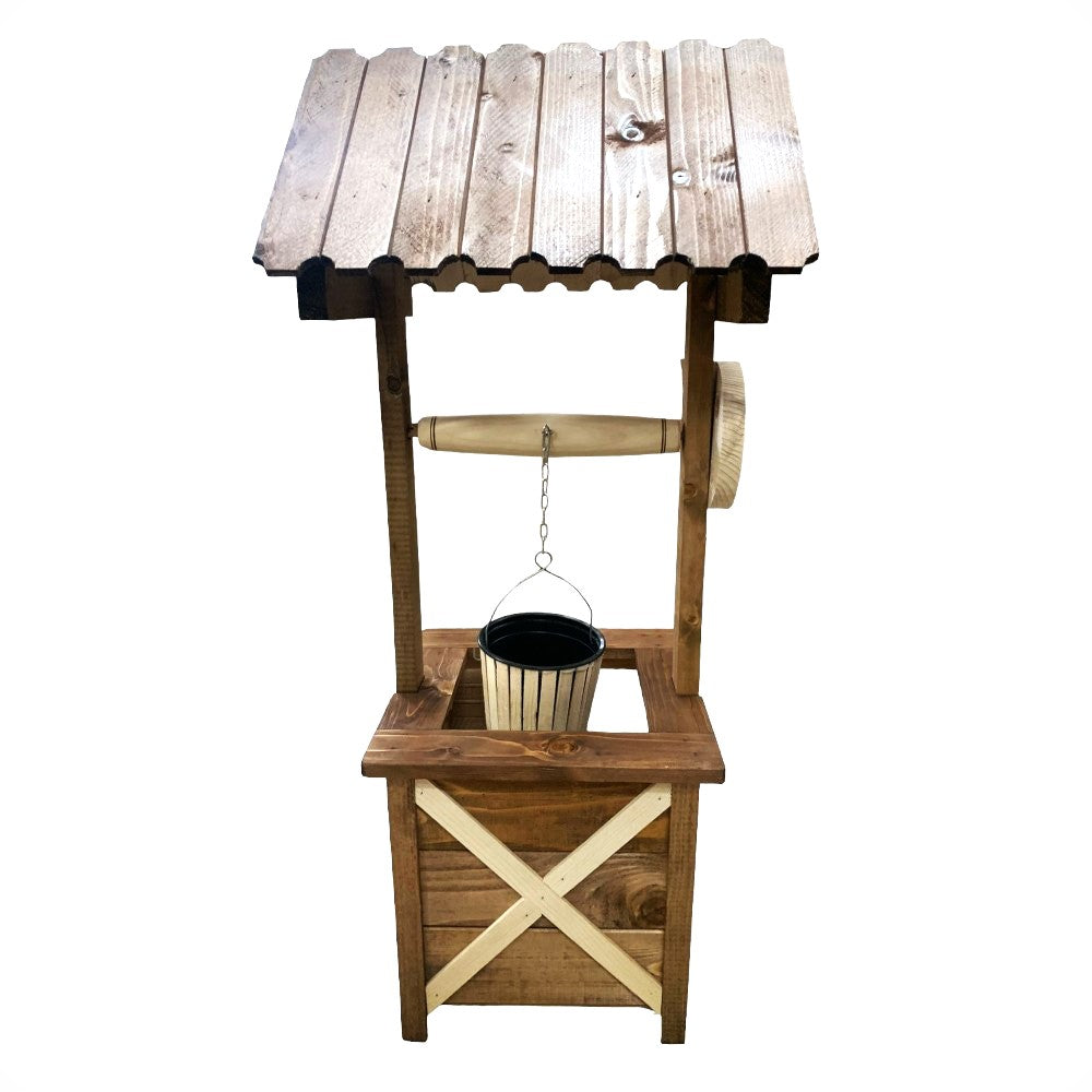 Decoratiune Rustica pentru Gradina, Fantana, Lemn, 90x33x33 cm