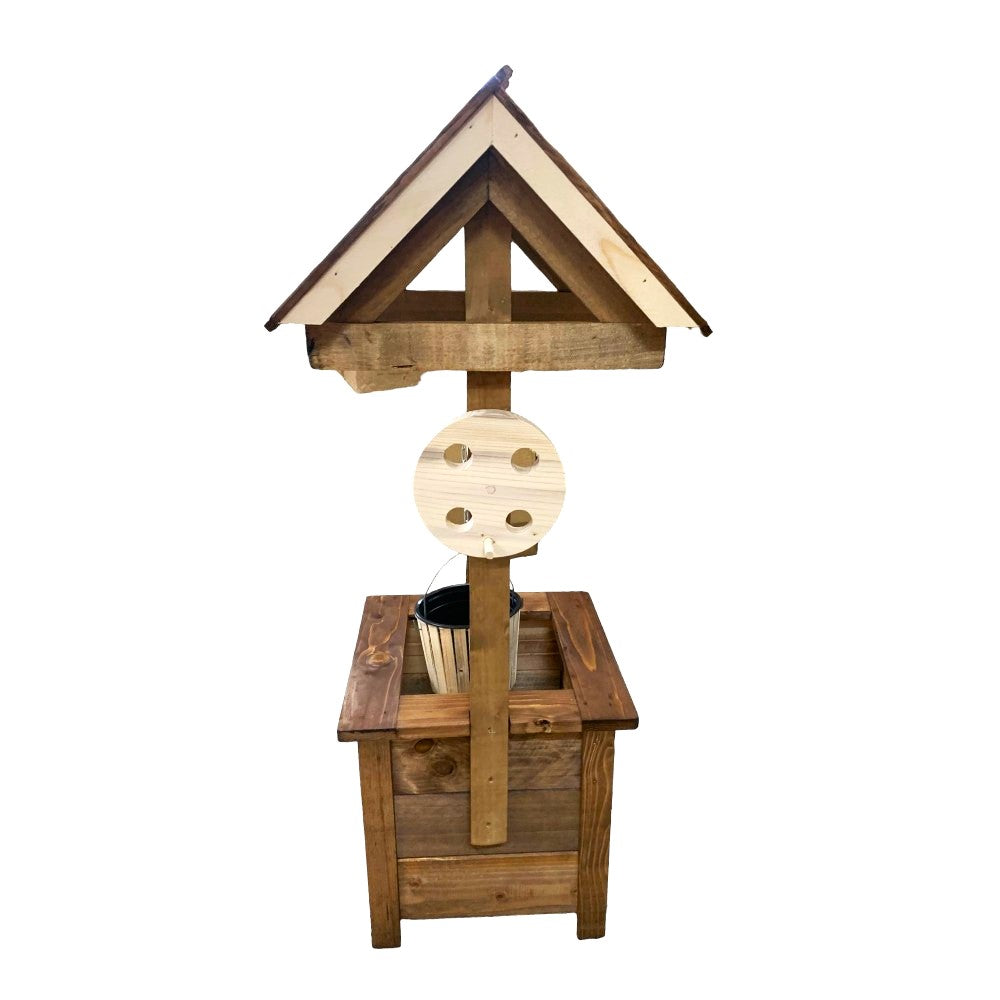 Decoratiune Rustica pentru Gradina, Fantana, Lemn, 90x33x33 cm