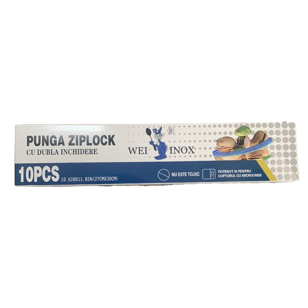 Set Pungi Zip cu dubla inchidere pentru vidat , 1/2/3 L