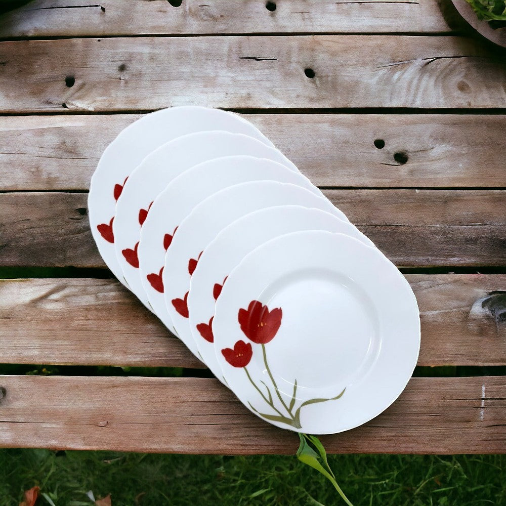 Set 6 piese, Opal, Model Lalele , Farfurii / Cani/ Boluri