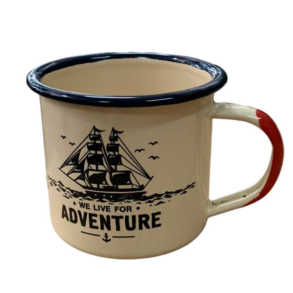 Cana Metalica Emailata, model Munte/Mare/Moto , 350 ml