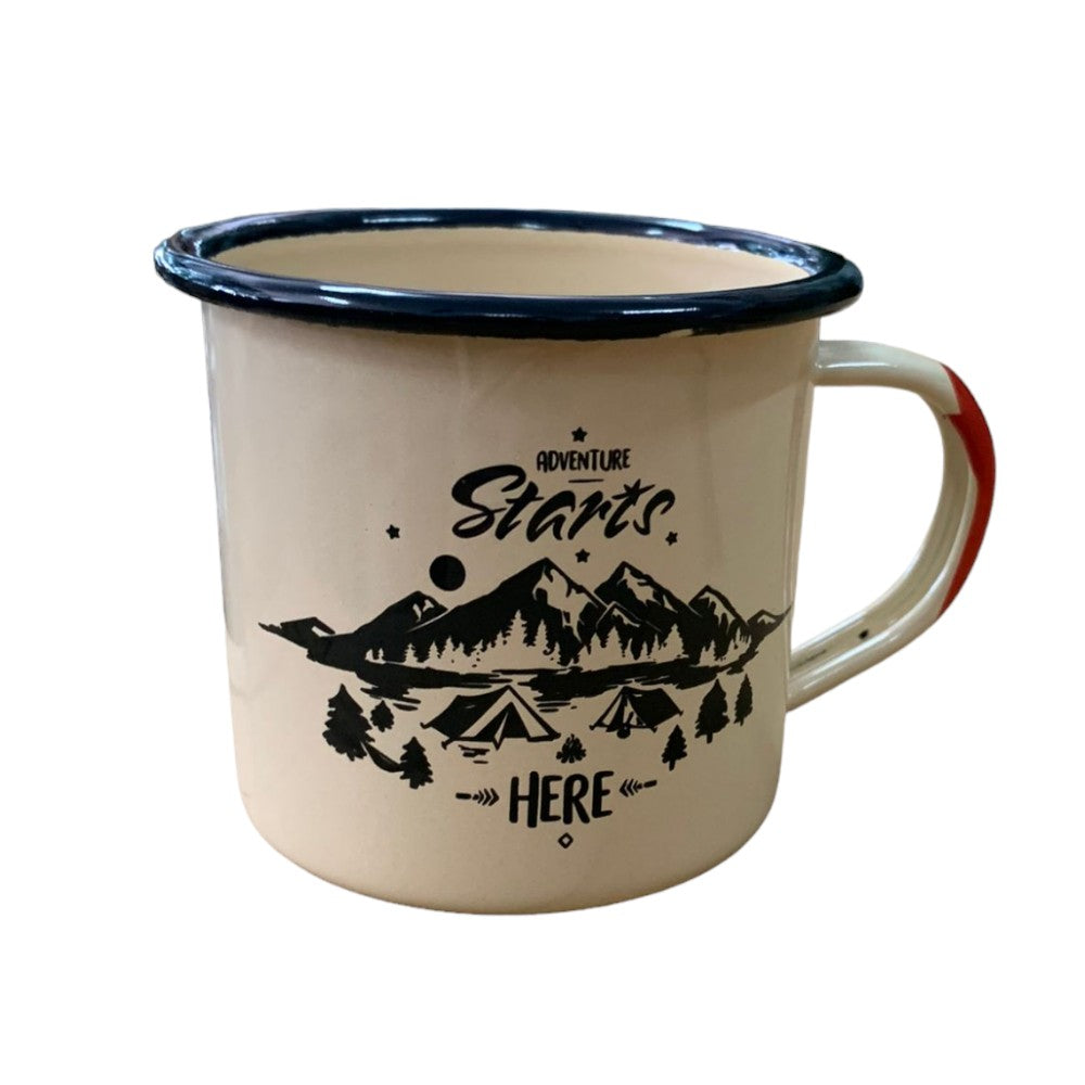 Cana Metalica Emailata, model Munte/Mare/Moto , 350 ml
