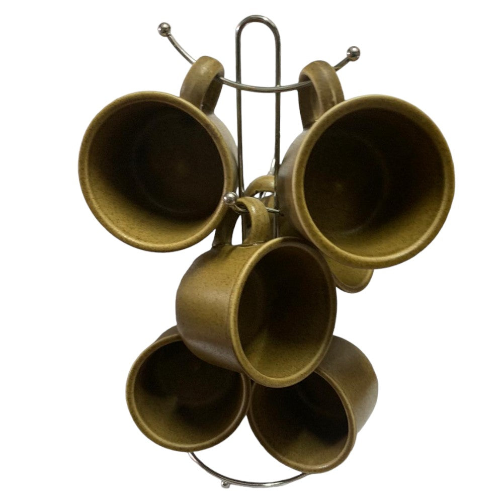 Set cu 6 Cesti / 6 Cani si Suport Metalic