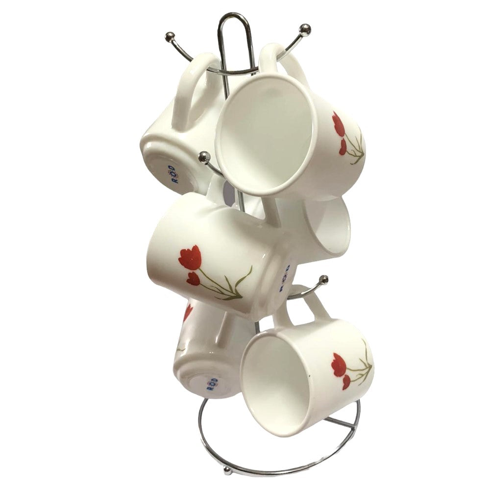 Set cu 6 Cesti / 6 Cani si Suport Metalic