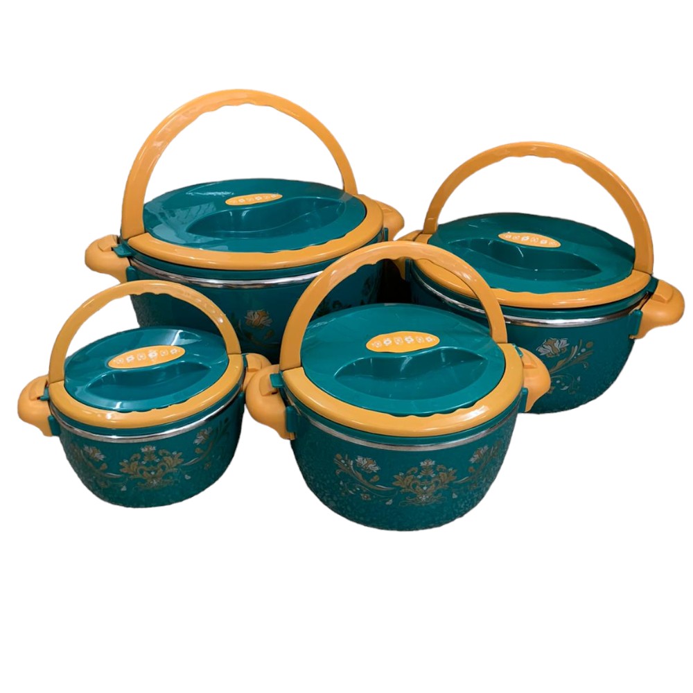 Set 4 caserole Termice, Plastic si Inox, 1L,2L,4L,6L