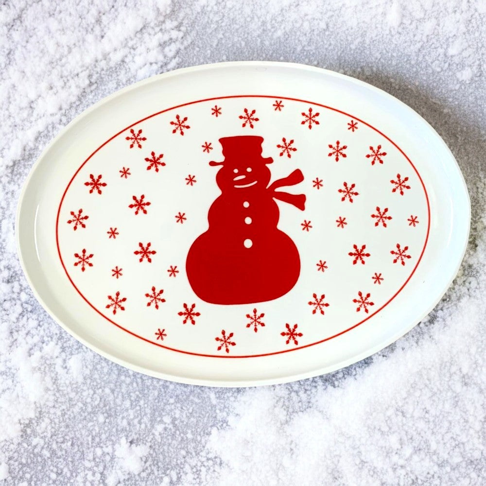 Platou Servire din Ceramica, Model Ren / Om de Zapada / Turta Dulce