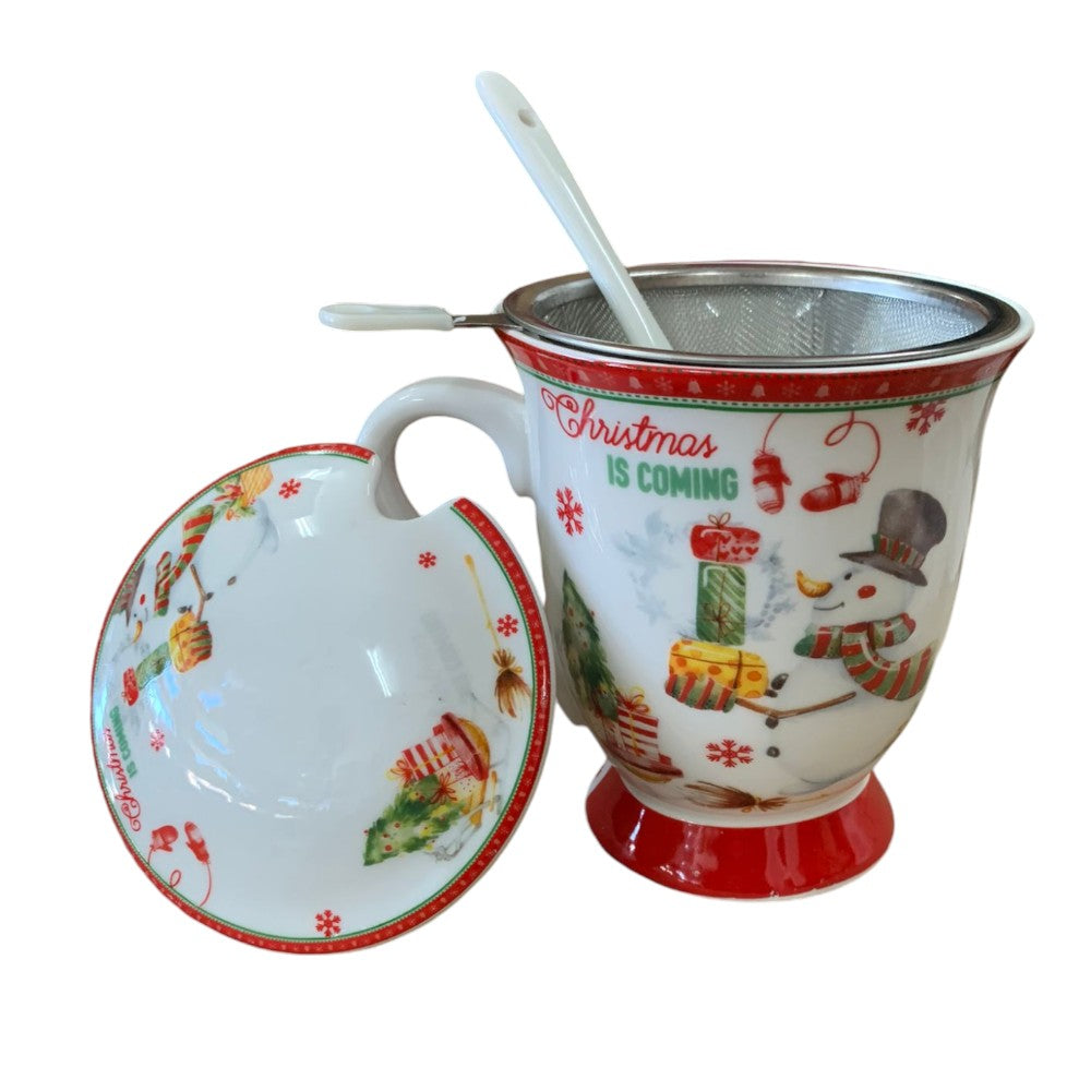 Cana de ceai Ceramica cu Infuzor si Lingurita , 250 ml