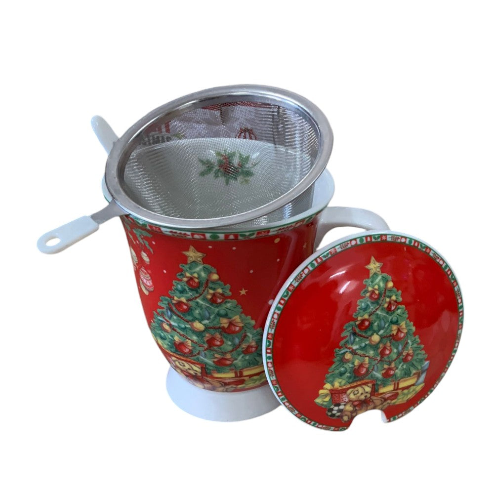 Cana de ceai Ceramica cu Infuzor si Lingurita , 250 ml