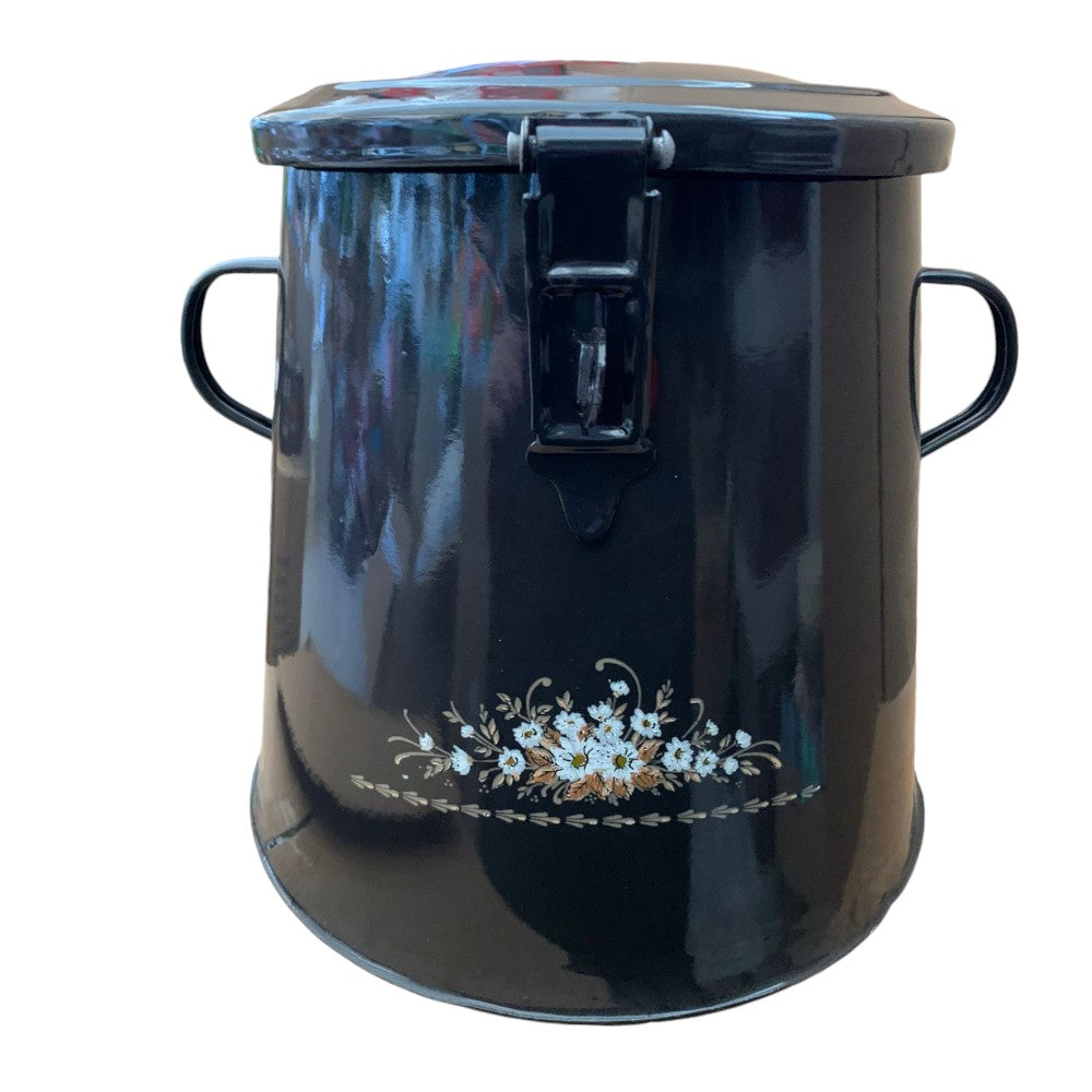 Garnita emailata 5L/ 10 L , cu Capac si Prindere ,Pictata, Diverse Culori