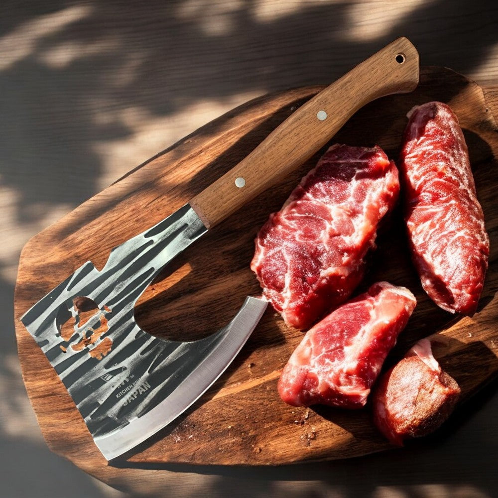 Satar/Topor Japonez Profesional, Otel inoxidabil/Lemn, husa inclusa , 33 cm , 650 g