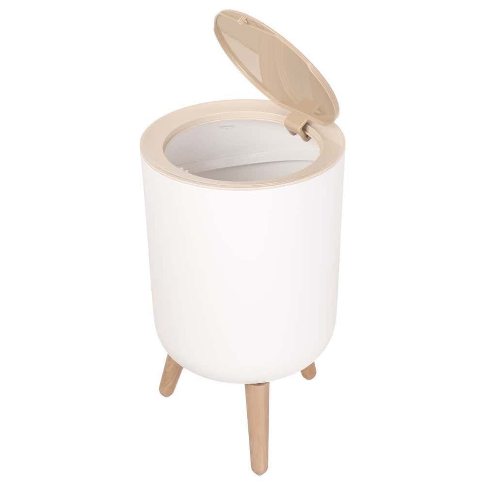 Cos Gunoi Rotund Alb Plastic 22X36.3CM 7L