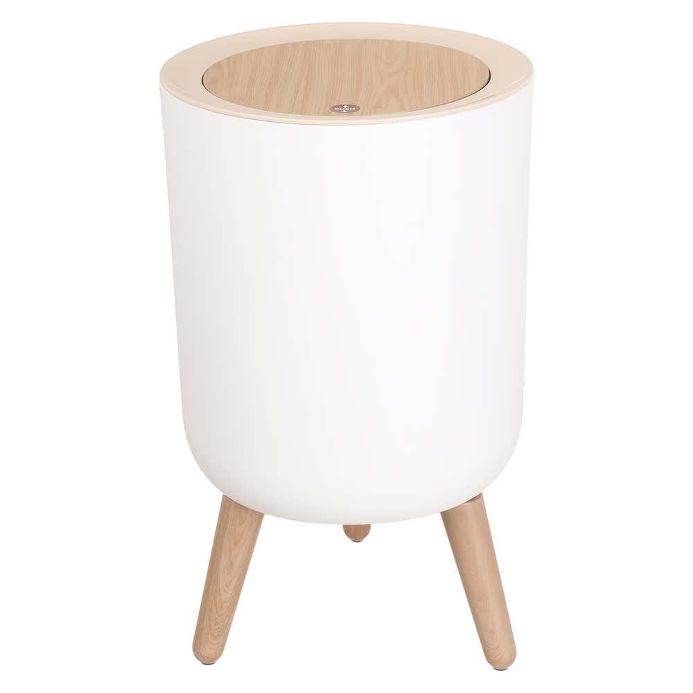 Cos Gunoi Rotund Alb Plastic 22X36.3CM 7L