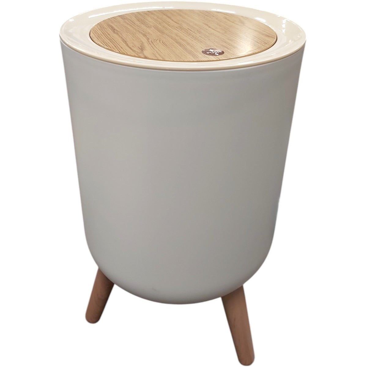 Cos Gunoi Rotund Alb Plastic 22X36.3CM 7L