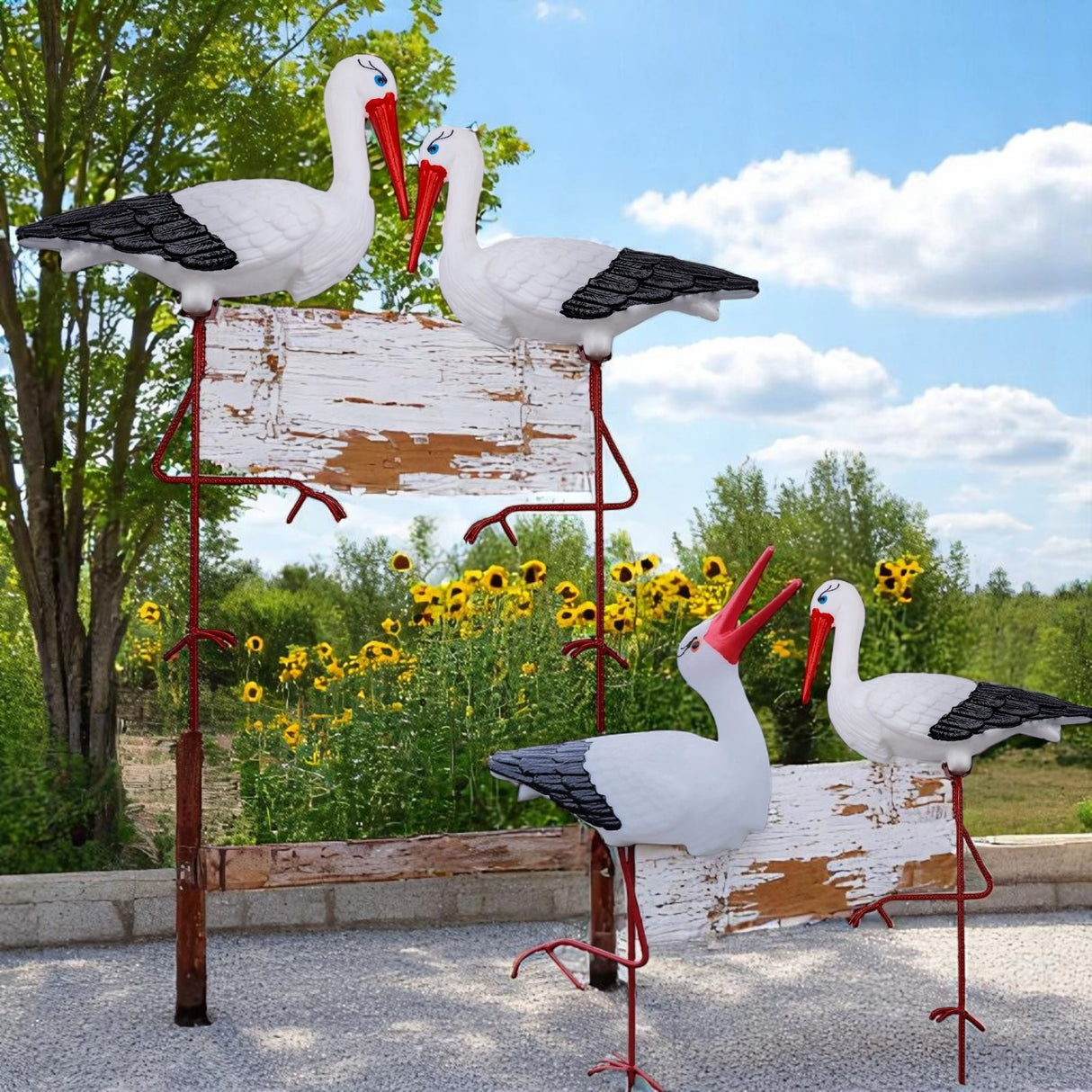 Set 4 Berze Plastic Decor Gradina 100 cm, 65 cm si 2 x 55 cm