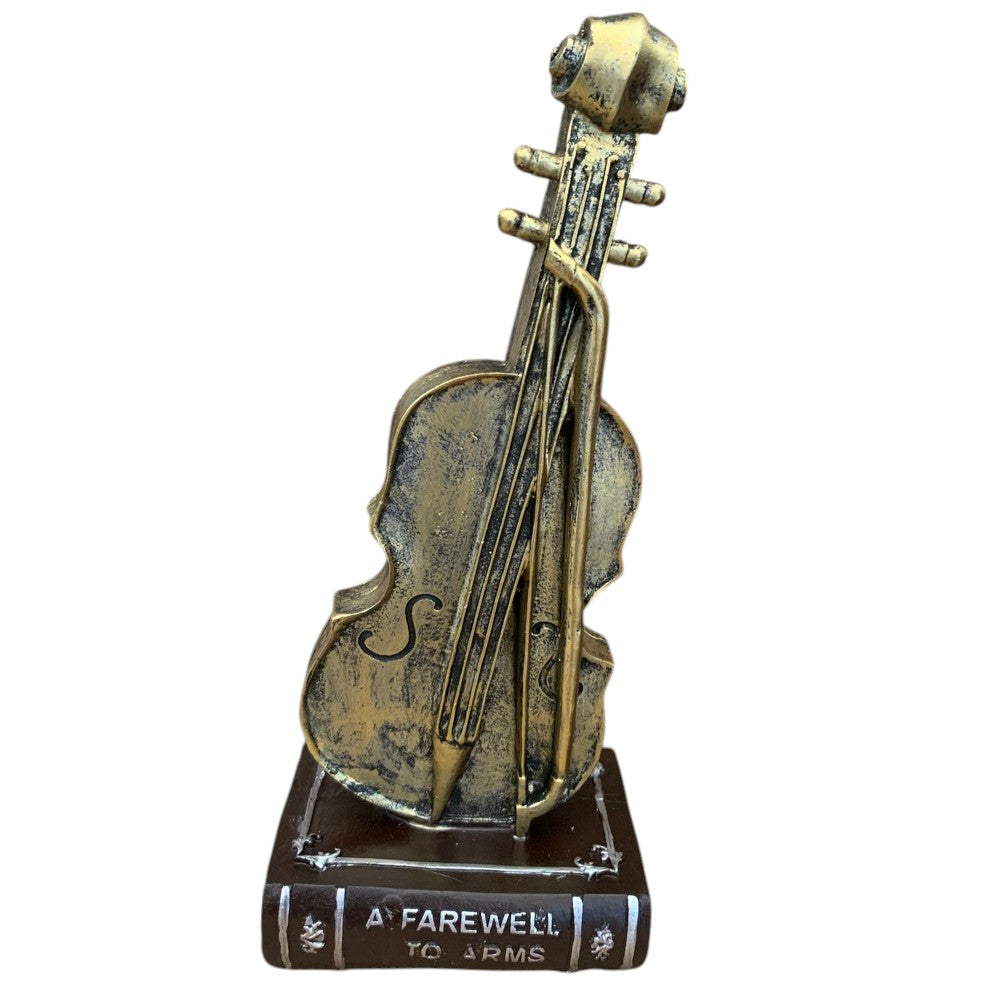 Vioara retro pe suport , rasina , 27*12*10 cm