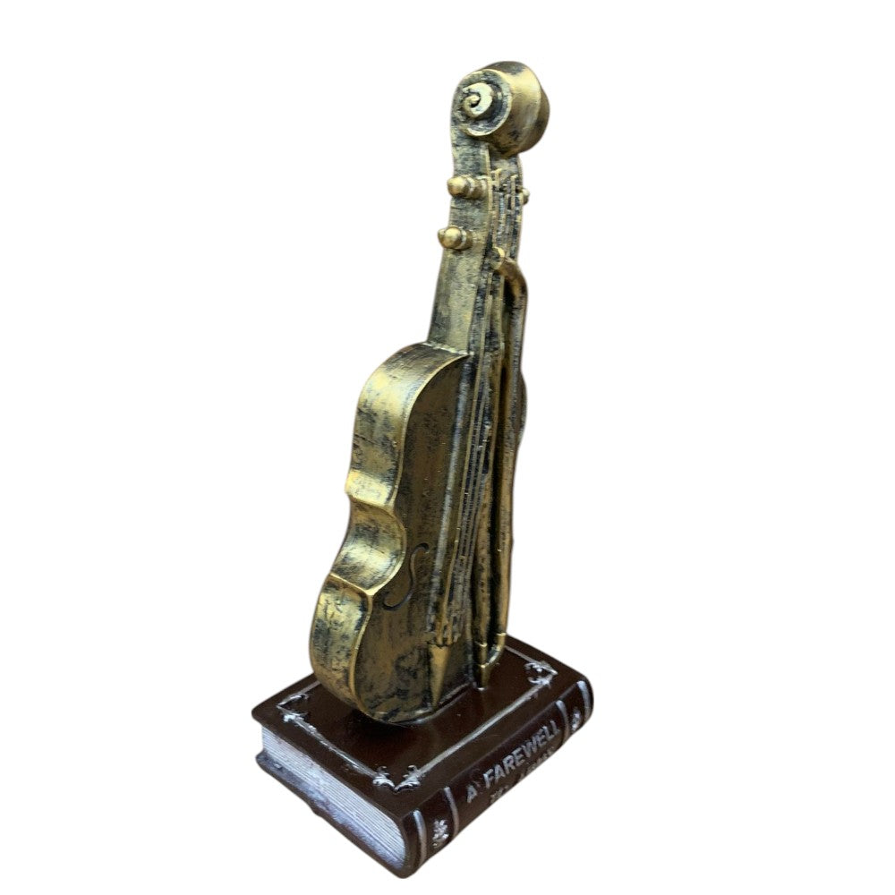 Vioara retro pe suport , rasina , 27*12*10 cm