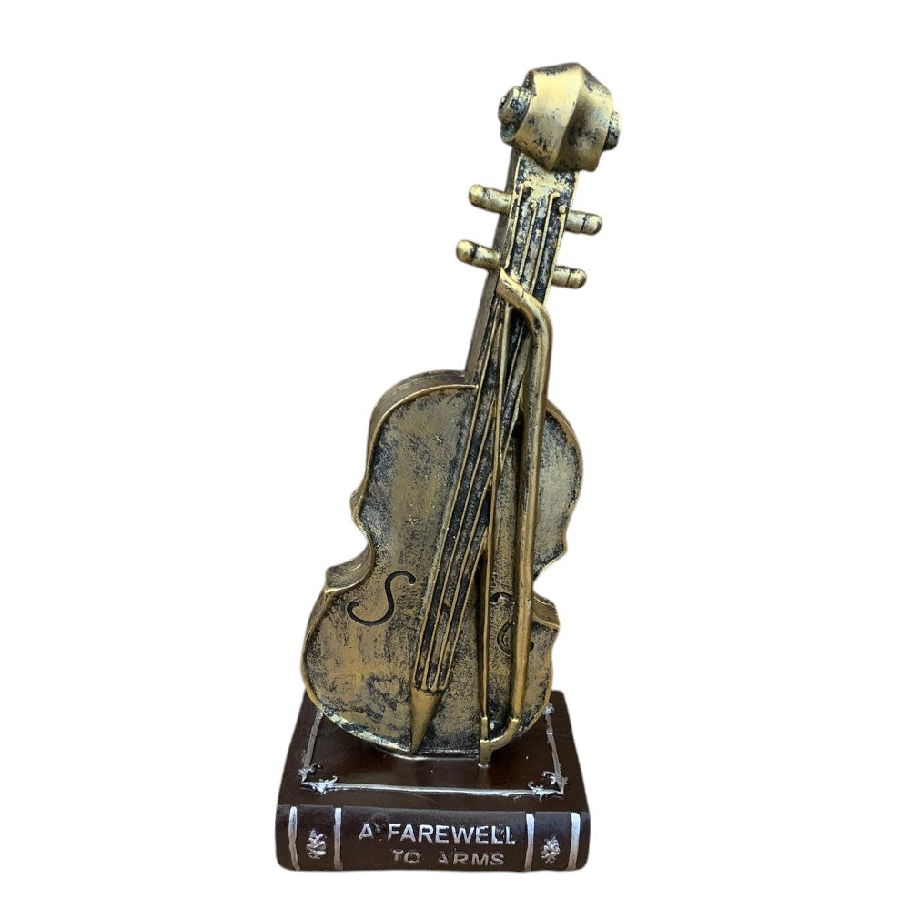 Vioara retro pe suport , rasina , 27*12*10 cm