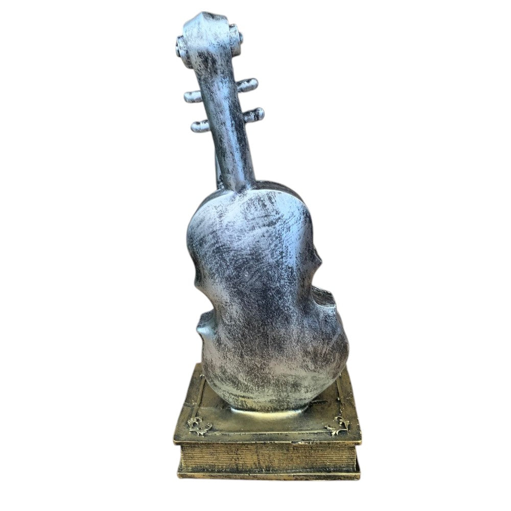 Vioara retro pe suport , rasina , 27*12*10 cm