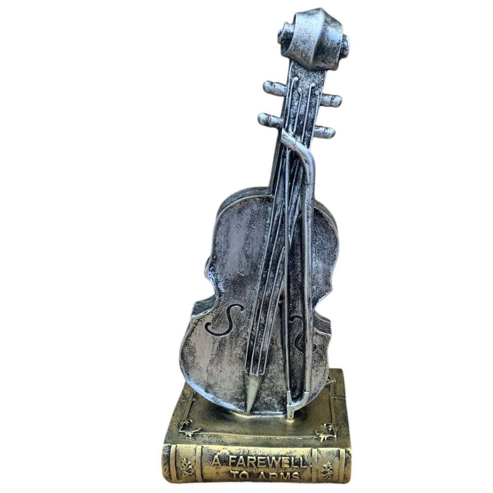 Vioara retro pe suport , rasina , 27*12*10 cm