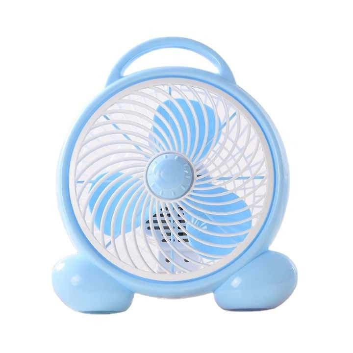 Mini Ventilator Electric de Birou ,Albastru, 25x20 cm