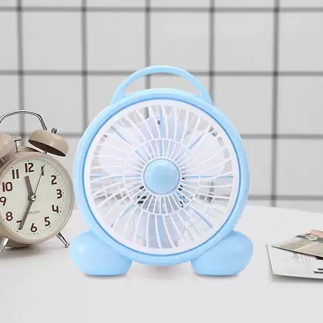 Mini Ventilator Electric de Birou ,Albastru, 25x20 cm