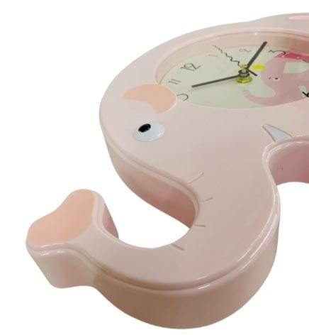 Ceas de perete copii ,model Elefant cu Pendul, plastic , 34x30x5 cm