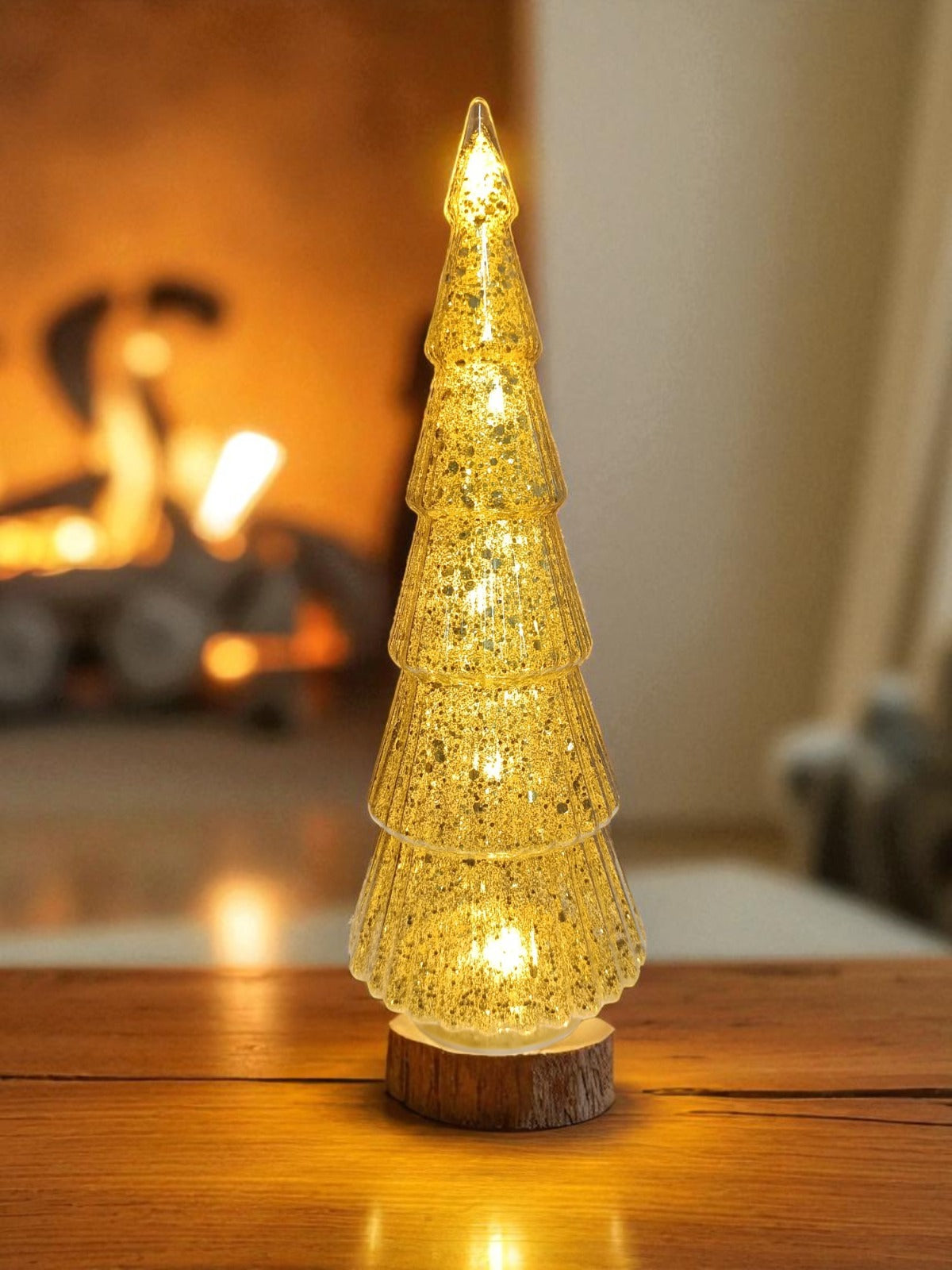 Figurina Brad Luminos de Craciun, 23 cm