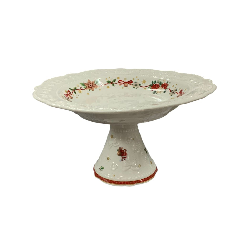 Platou / Fructiera cu picior,ceramica , model Festiv