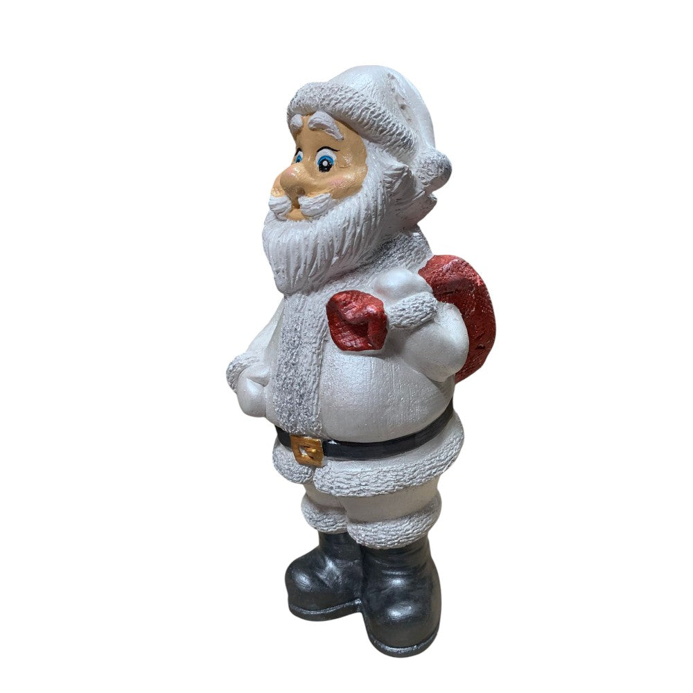 Figurina/Decoratiune Mos Craciun, pictata manual, rasina, 27 cm