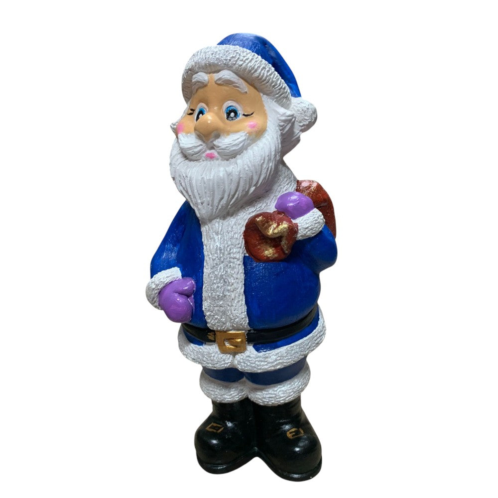 Figurina/Decoratiune Mos Craciun, pictata manual, rasina, 27 cm