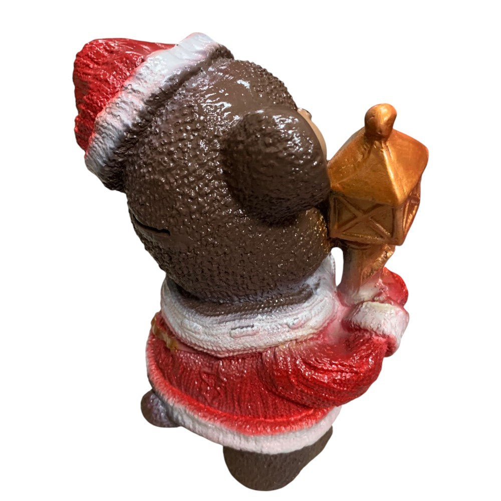 Figurina/Decoratiune Ursulet - Pusculita, pictata manual, rasina, 28 cm