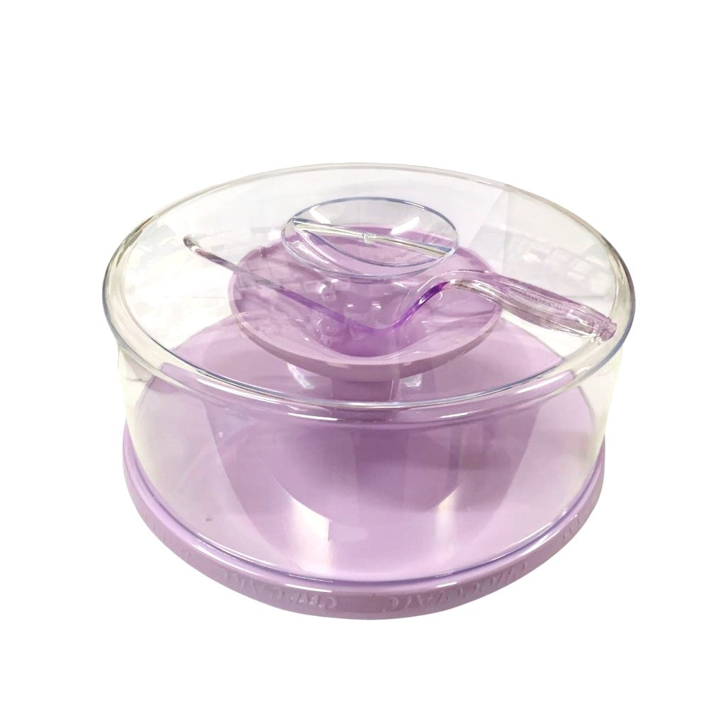 Platou pentru Tort cu picior,Capac si Paleta incluse ,30 cm,plastic