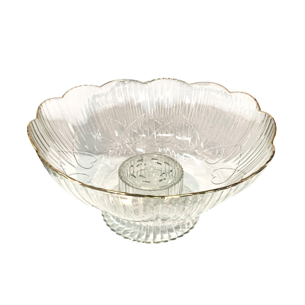 Fructiera eleganta cu picior pentru prajituri, torturi, fructe, aperitive, 25 cm