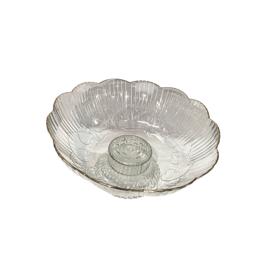 Fructiera eleganta cu picior pentru prajituri, torturi, fructe, aperitive, 25 cm