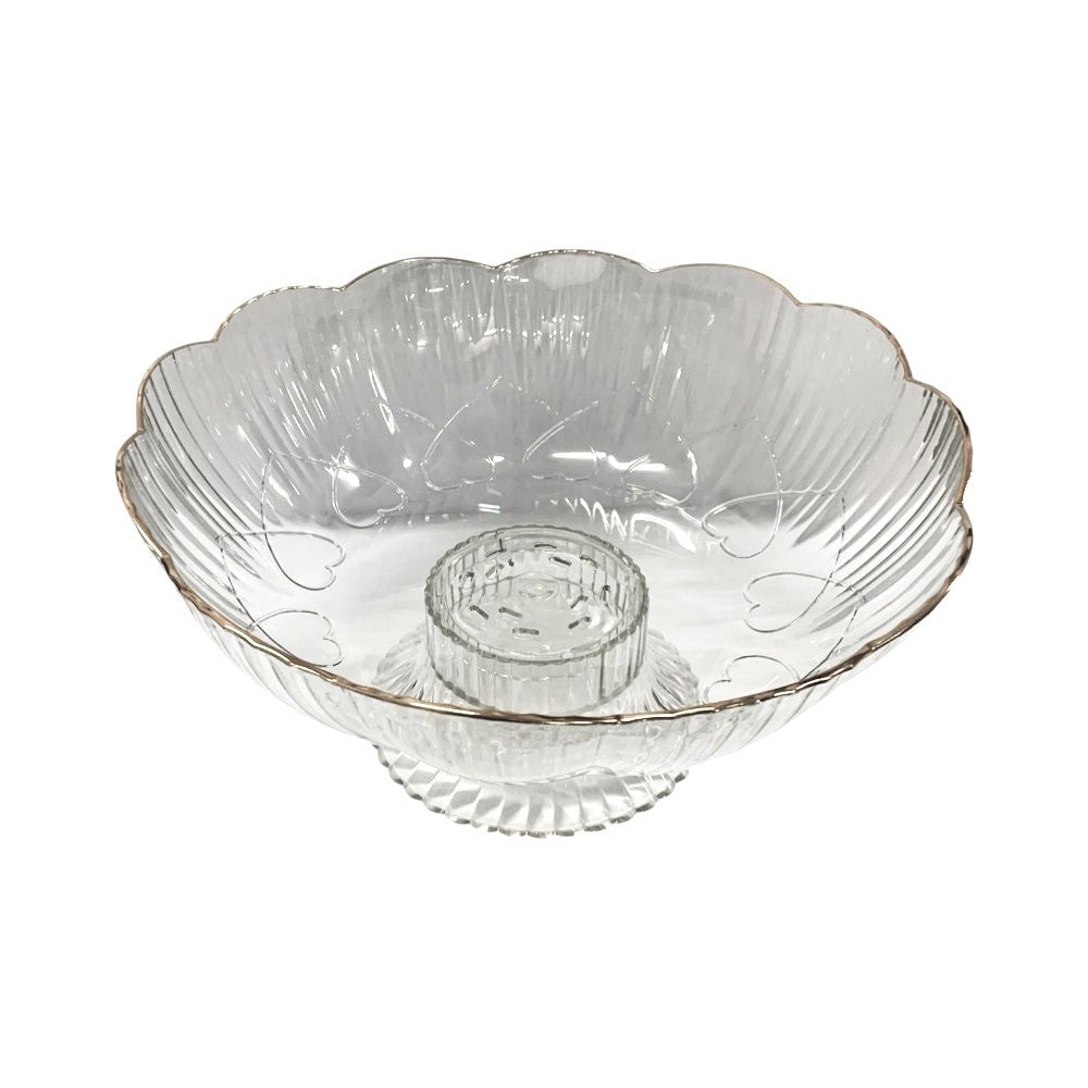 Fructiera eleganta cu picior pentru prajituri, torturi, fructe, aperitive, 25 cm